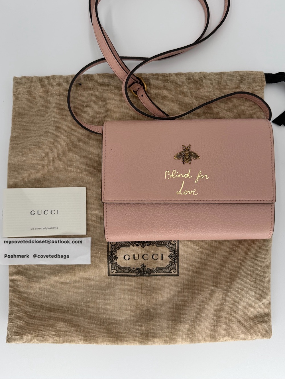 Gucci ‘Blind for Love' Crossbody WOC with Bee Detail w/Dust Bag and Entrupy COA